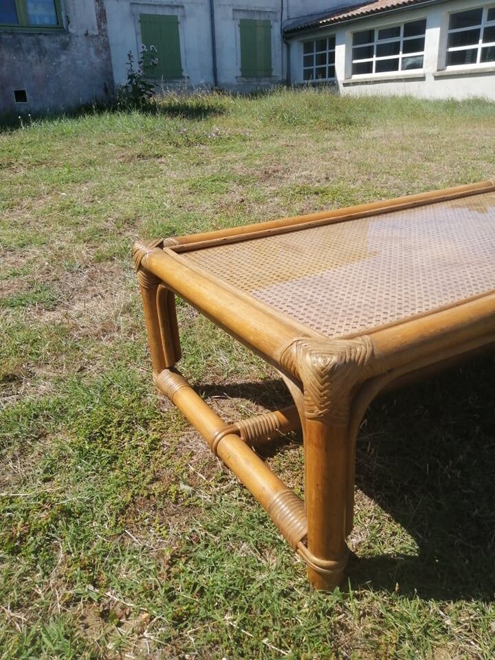 Cannage coffee table