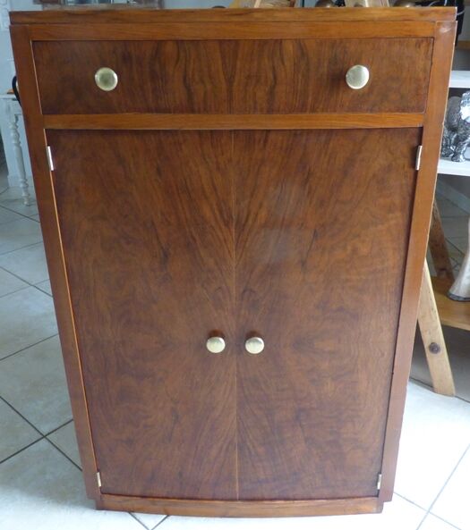 ART DECO sideboard curved walnut veneer around 1930 – Totally restored