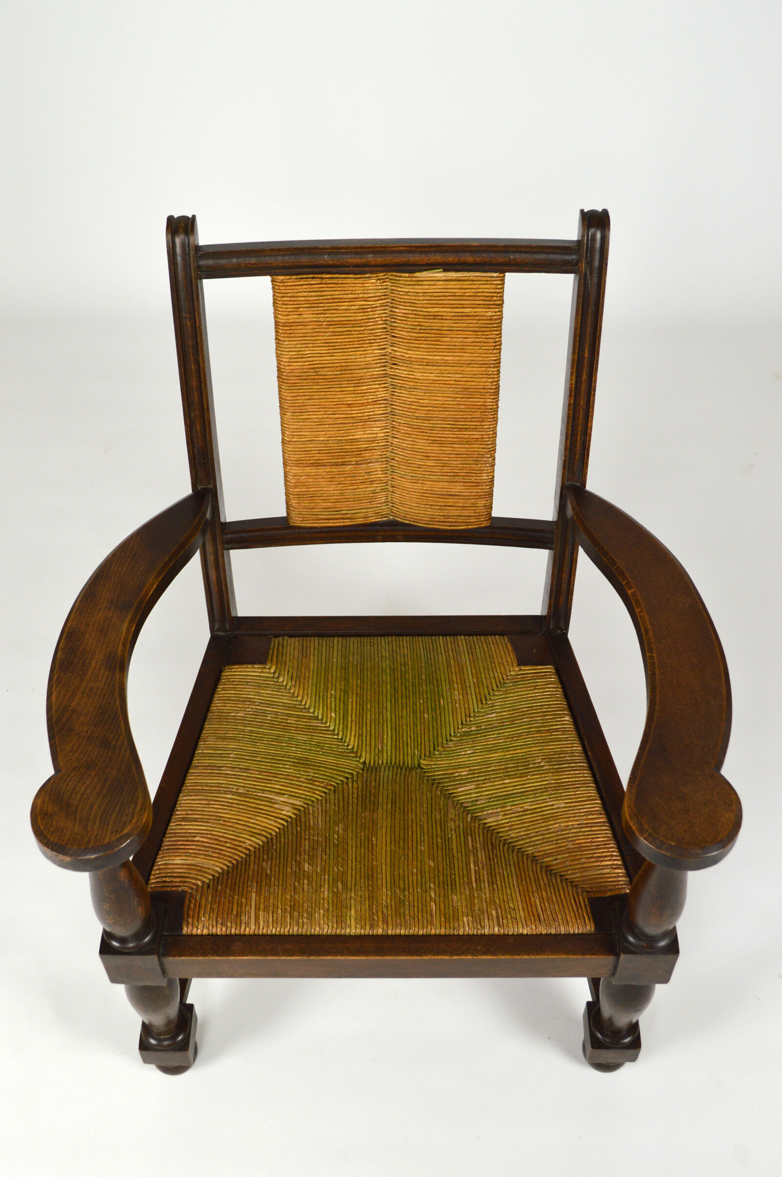 Art deco modernist armchair in dark beech