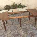 Round table 6 feet 3 solid walnut extensions