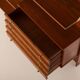 Italian mid-century teak wall unit on panels, 1970s