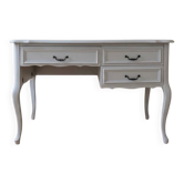 Louis XV style desk in grey painted wood