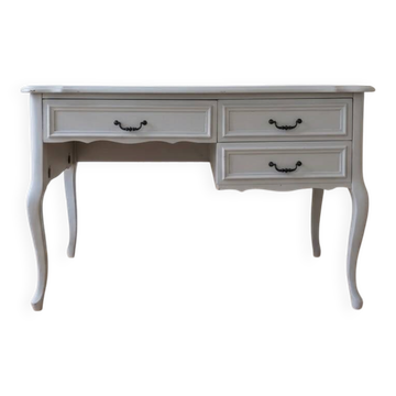 Louis XV style desk in grey painted wood