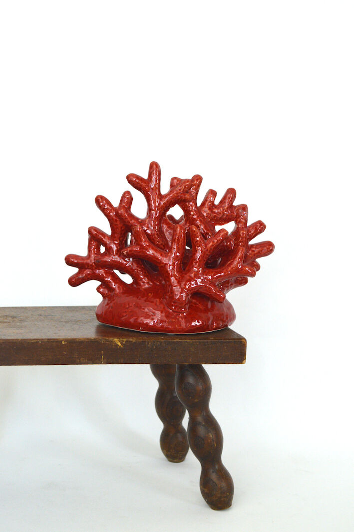 Red ceramic coral
