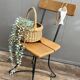Small industrial chair, wood & metal