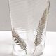 Transparent and Gold Hexagonal Murano Glass Vase by Cenedese