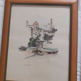Duo of drawings Florence Italy