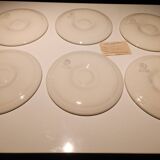 Set of 6 Moulin des Loups oyster plates
