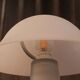 1970s Italian Murano lamp in white glass