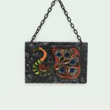 Glazed Ceramic Wall Plaque by Ruscha 1970s