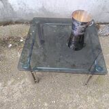 Vintage chrome coffee table