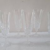 6 crystal flutes