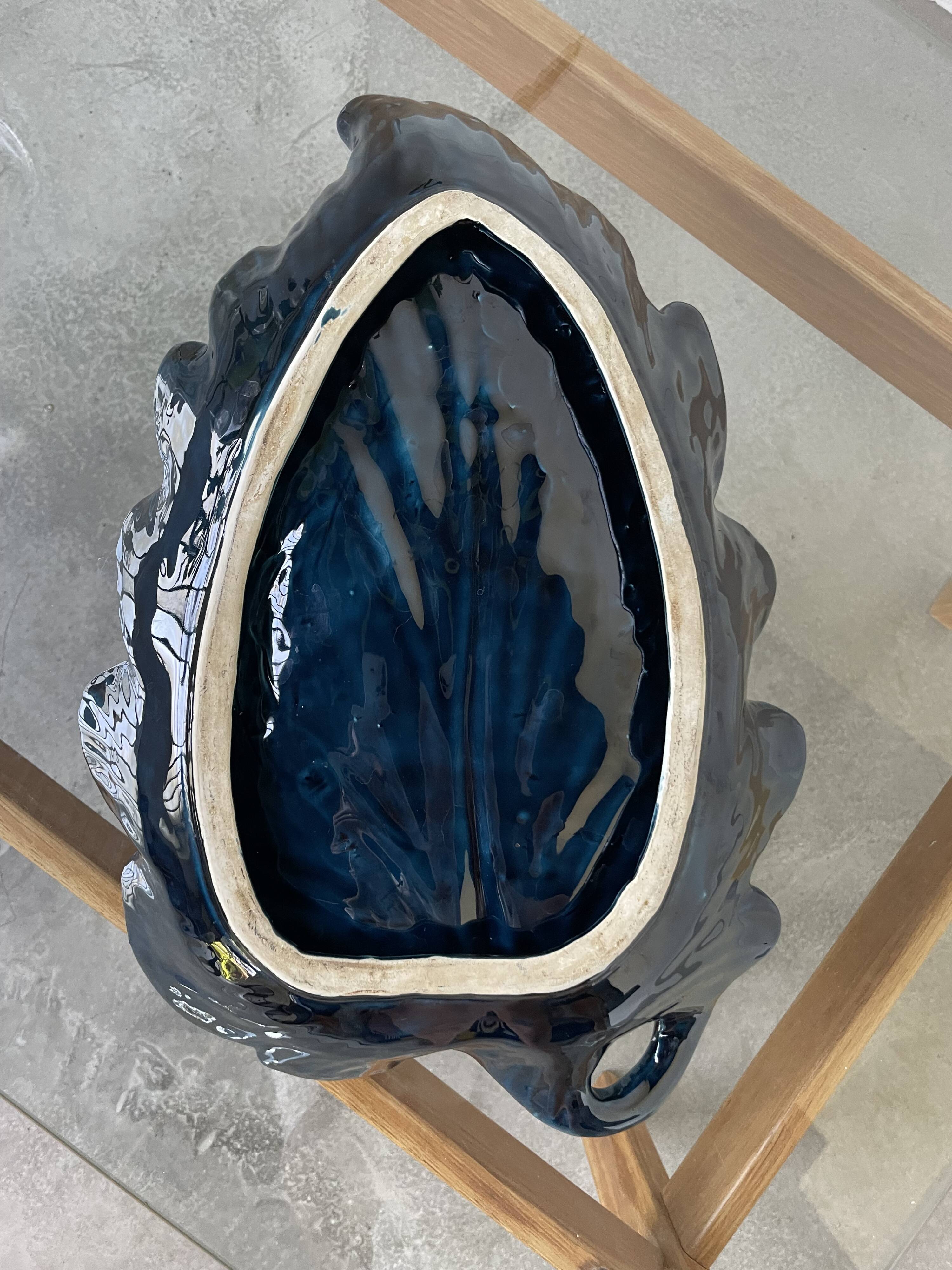 Large Vallauris leaf dish