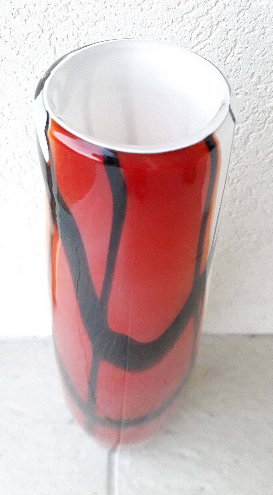 Multicoloured glass vase