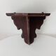 Pair of antique carved wooden shelves