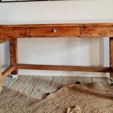 Workshop table wooden loom desk 1 drawer white top