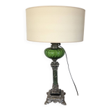 Electrified green kerosene lamp