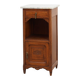 Table de nuit Art Déco en chêne avec plateau en marbre de Carrare, France années 1920