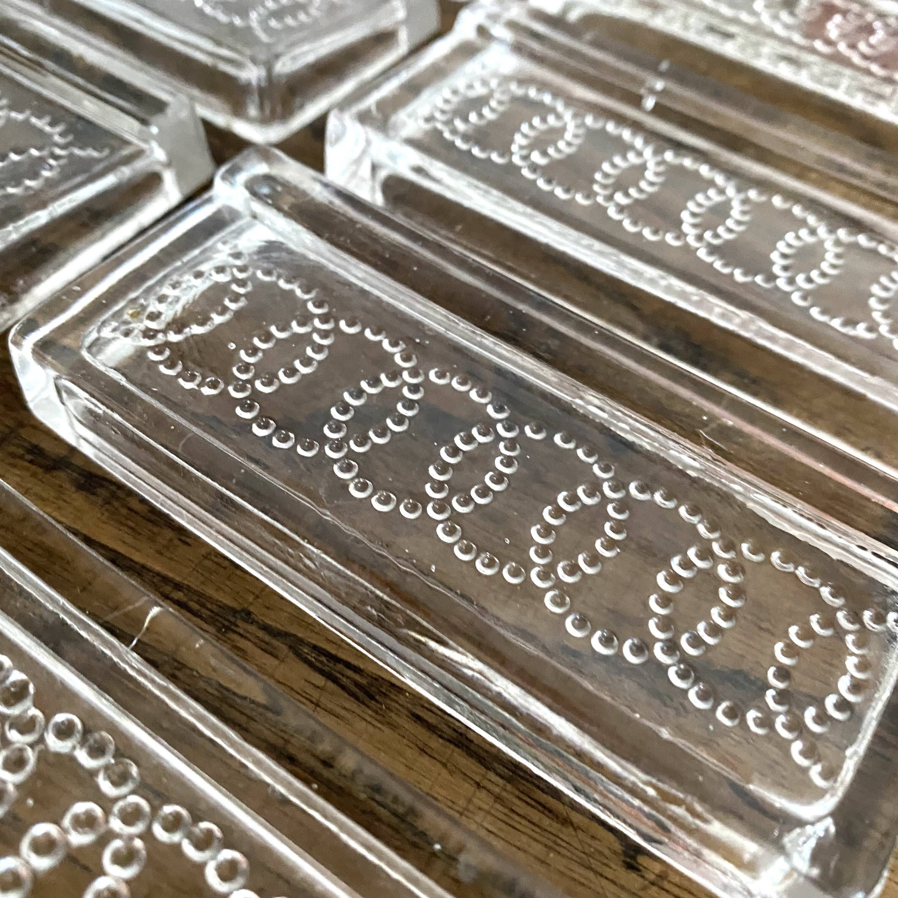 Glass knife holders from the 1950s