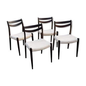 Set de 4 chaises de style scandinave des années 70