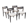 Set de 4 chaises de style scandinave des années 70