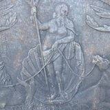 Old fireplace plate poseidon