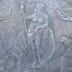 Old fireplace plate poseidon