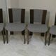 Wood and tweed chairs by Acerbis International, Italy, 1980s, set of 4.