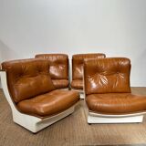 Sofa / 4 orchid modules Michel Cadestin for airborn