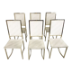 Chaises de salle à manger vintage en laiton par Belgo chrom, années 1970