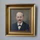 Oil on canvas old portrait gilded wooden frame country decoration