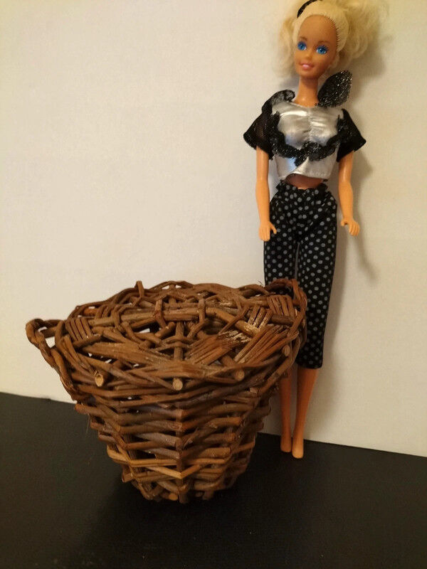 Old basket for collectible doll