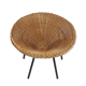 Fauteuil corbeille en rotin 1950