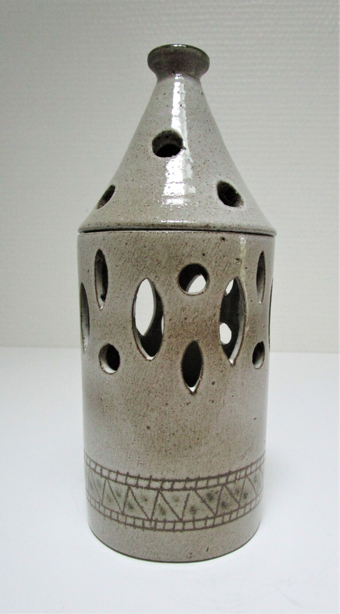 Photophore ceramic enamelled La Fagoterie vintage
