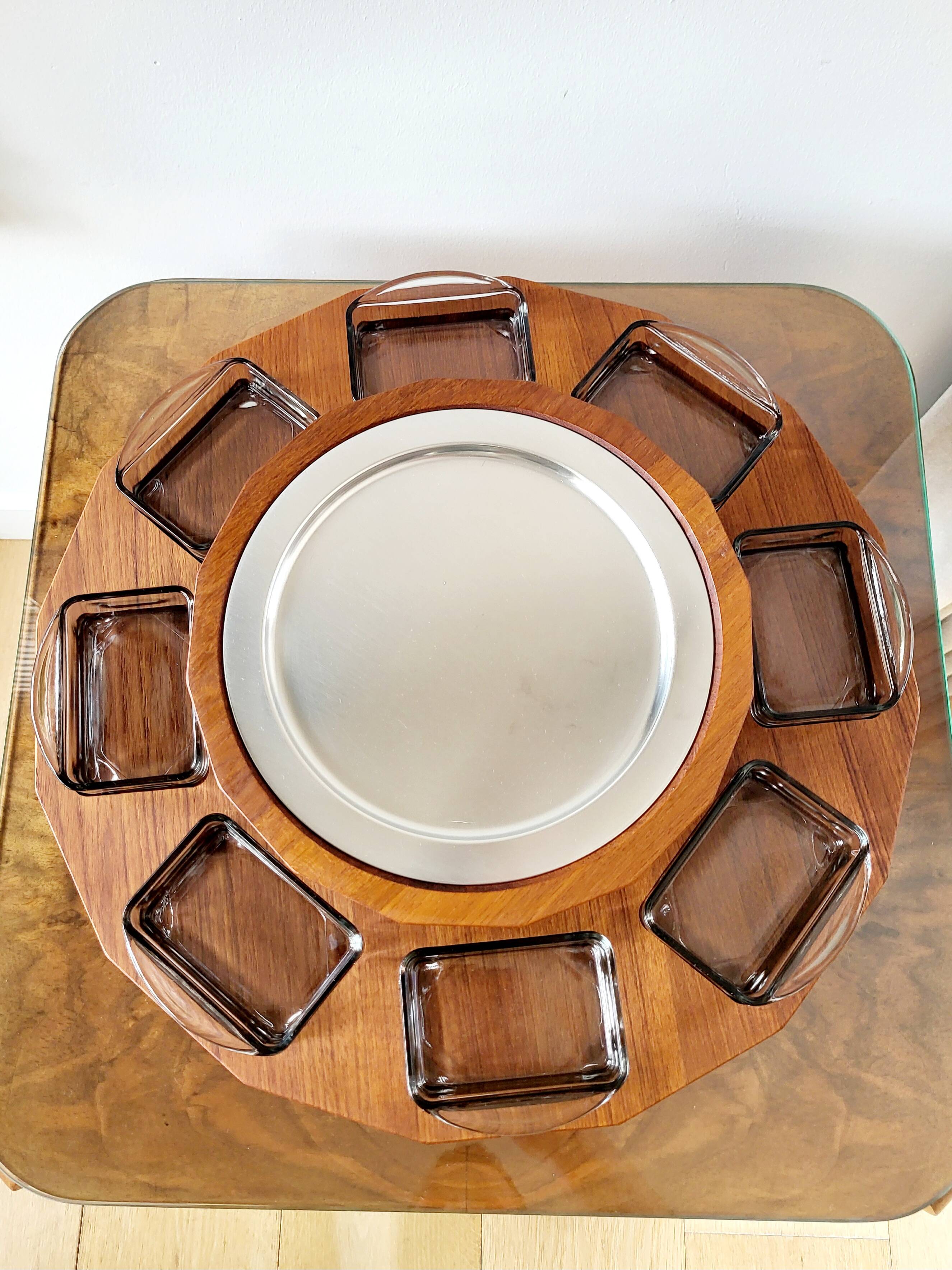 Plateau tournant Lazy Susan, design scandinave des années 60