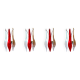 Set of 4 Murano glass wall lights, Italy 2000