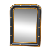 Miroir louis-philippe gris et dore decore dans le gout de l'antique