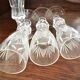 10 Bohemian flutes cut crystal