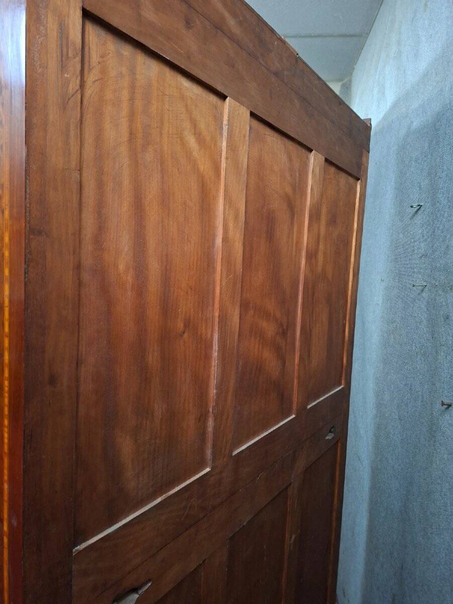 Mahogany and veneer wardrobe – Louis XVI style – Late 19th century