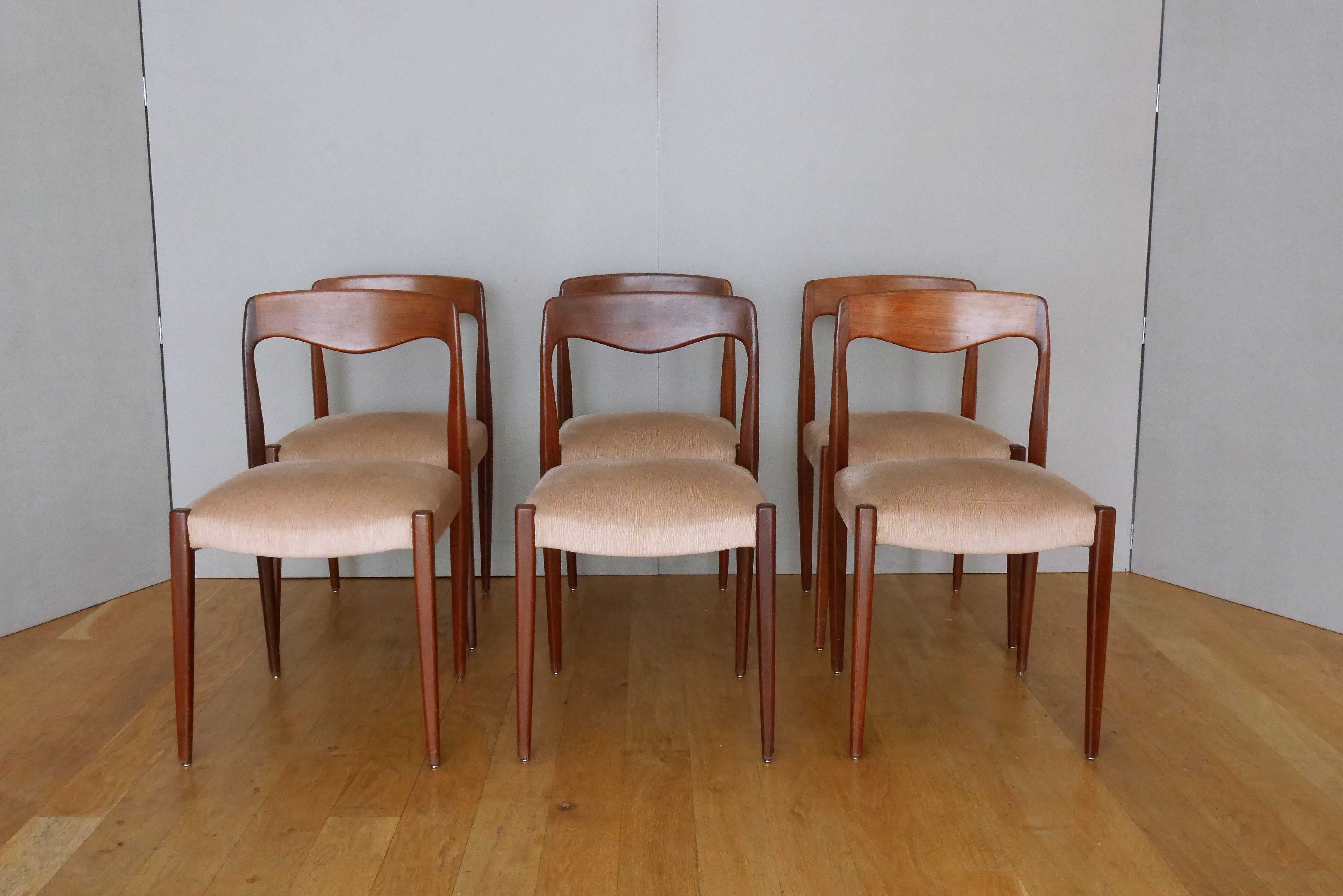 6 candinave teak chairs from the 60s