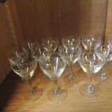 Set of 12 identical stemmed glasses