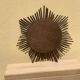Vintage sun mirror in woven rattan diameter 45 cm retro decoration