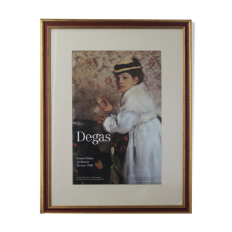 Affiche d'exposition Edgar Degas encadrée