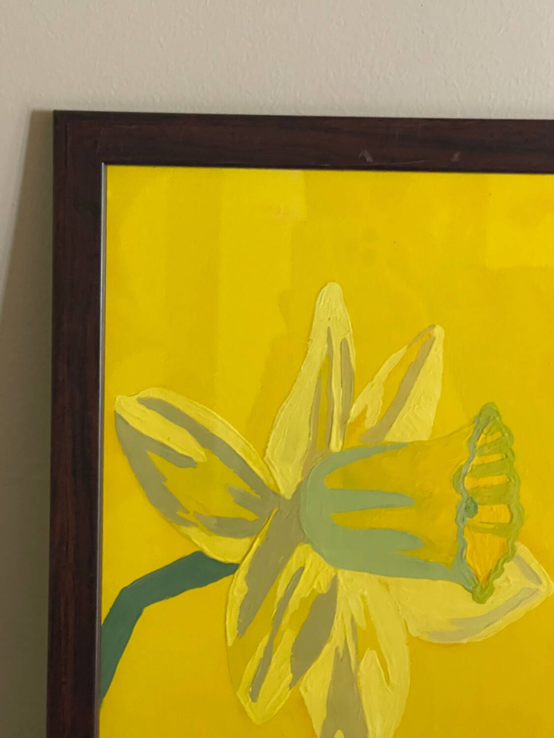 Flower painting in an antique frame