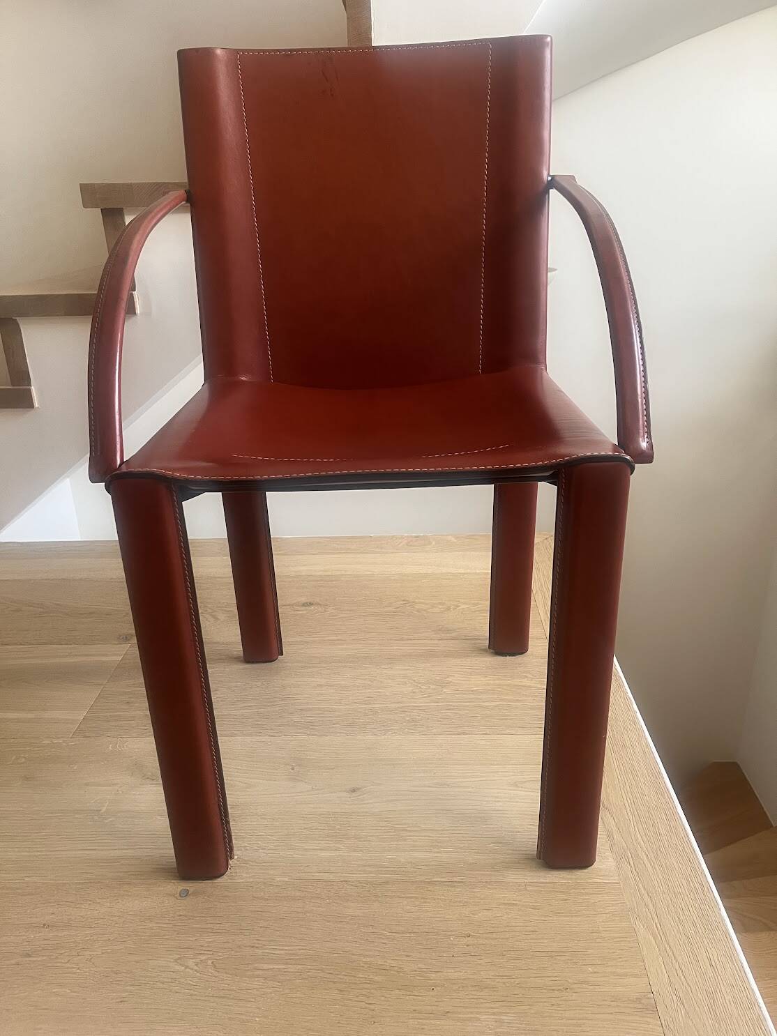 Set of 4 Carlo Bartoli chairs – Manufacturer Matteo Grassi – Coral model