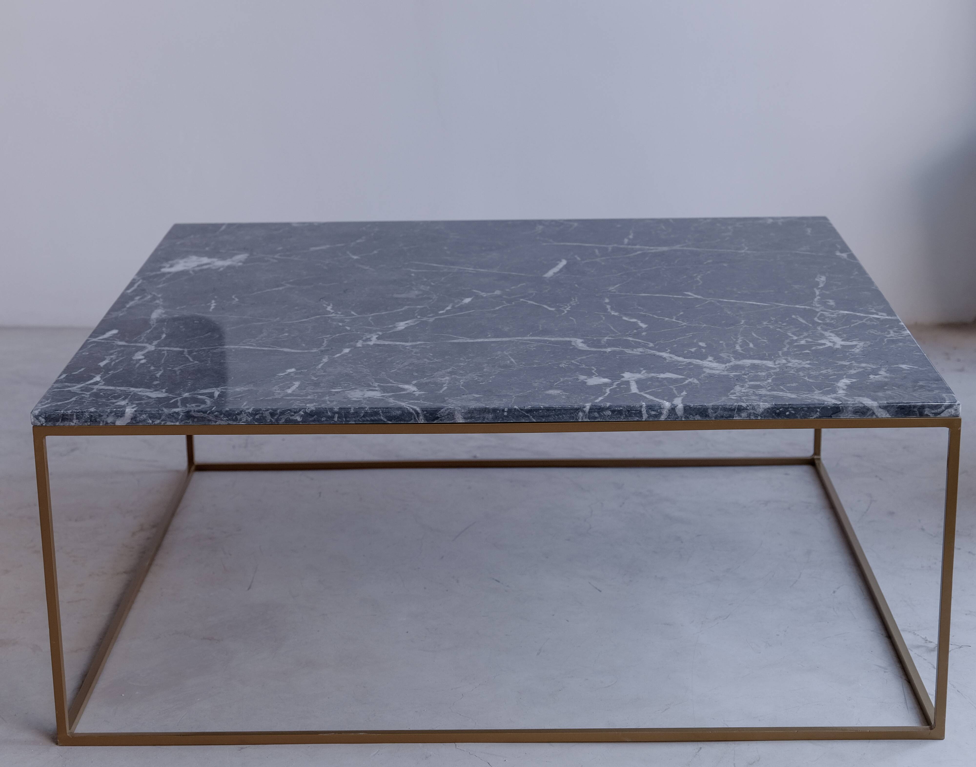Rectangular coffee table in grey marble Emperador