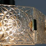 Lampe à Suspension Sculpturale Vintage en Verre par Kamenický Šenov, 1970s