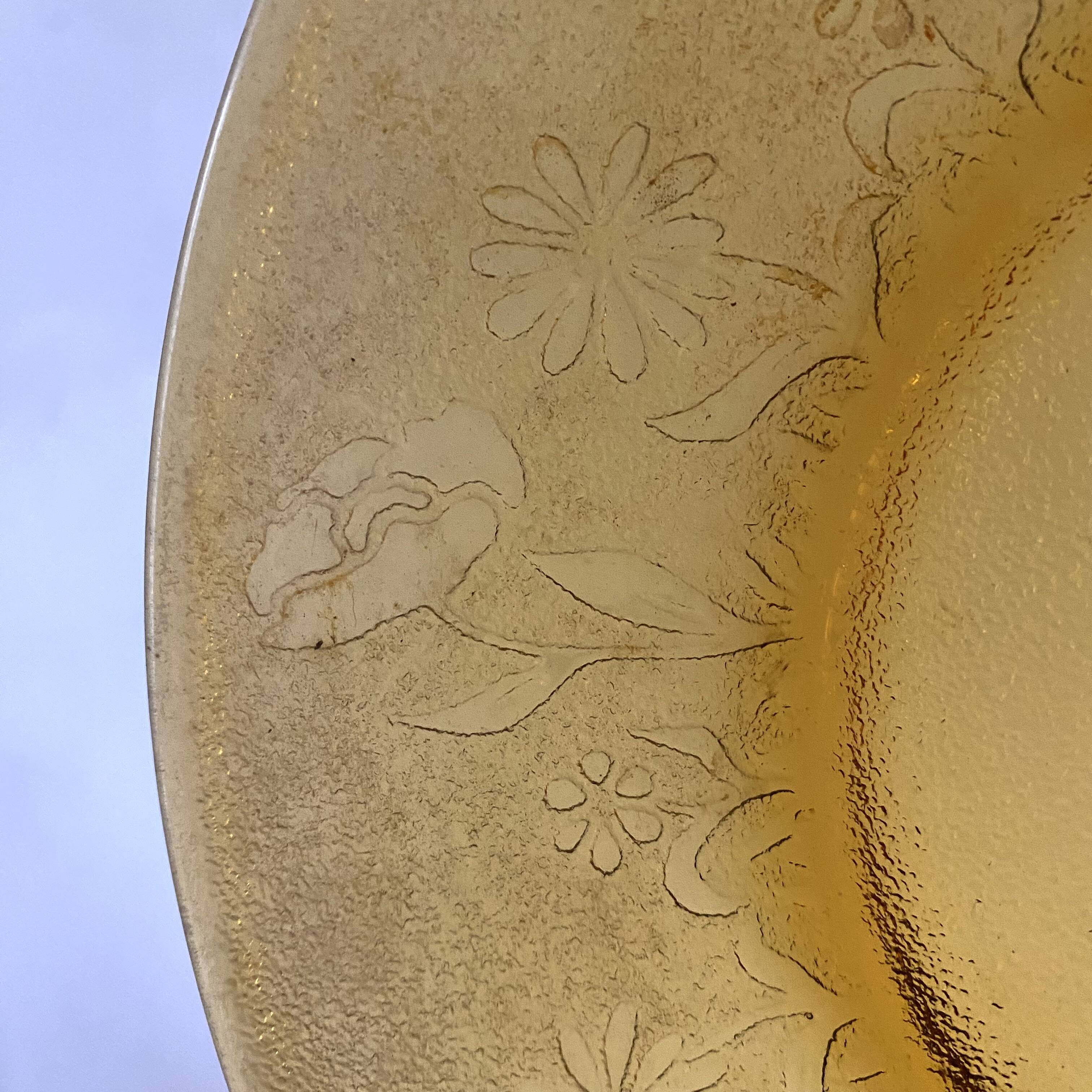 Amber GLASS PLATES 70s