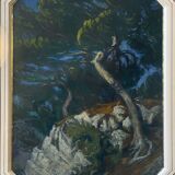 Painting attr. Ed. Pannetier (1884-1965) Southern landscape tree