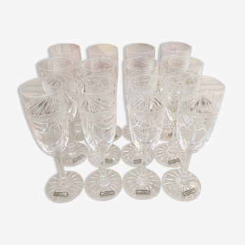 12 etzel crystal flutes